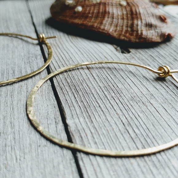 🌿"Not so Basic" 2 Inch Chola Hoops - Artisan-Made - Picture 3 of 7